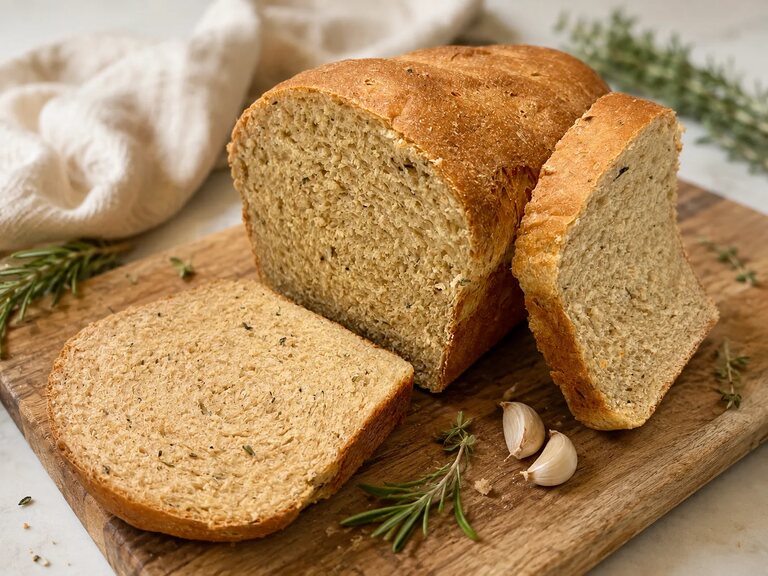 Fresh Milled Rosemary Garlic Sandwich Bread fresh milled bread