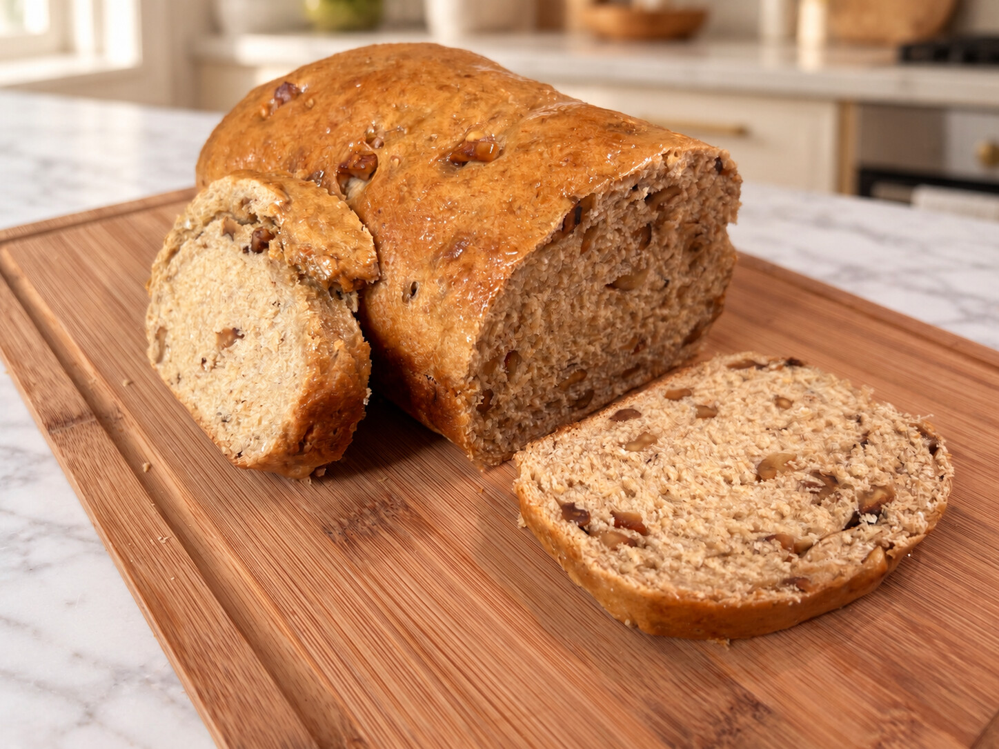 Fresh Milled Maple-Walnut Oat Bread
